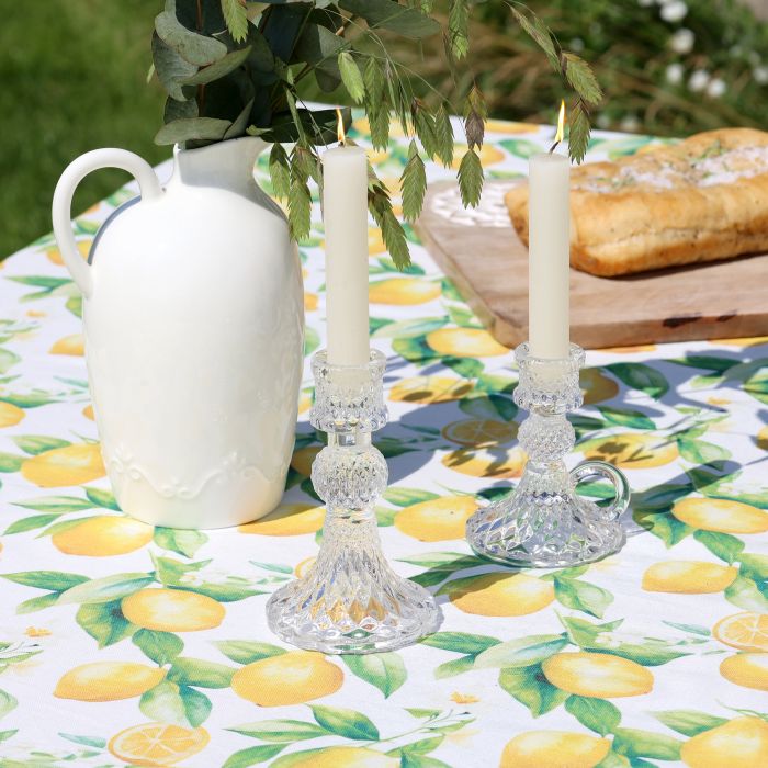 Lysestage m. diamantmønster