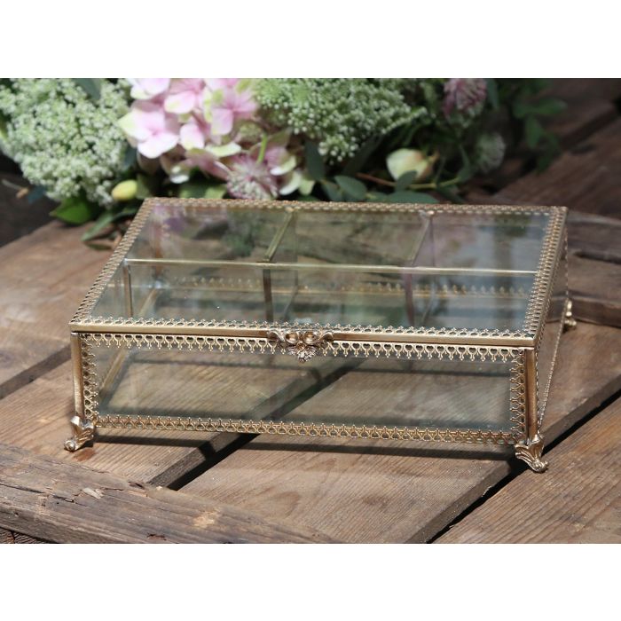 Boite Bijoux 4 compartiment & couvercle