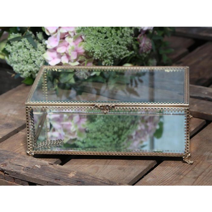 Smykkeboks m. rum & låg