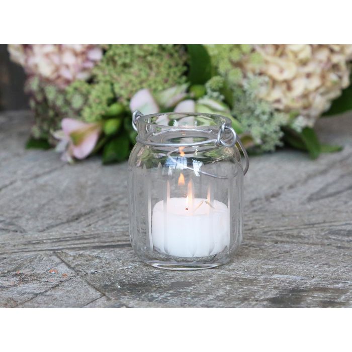 Fyrfadsstage m. riller og hank