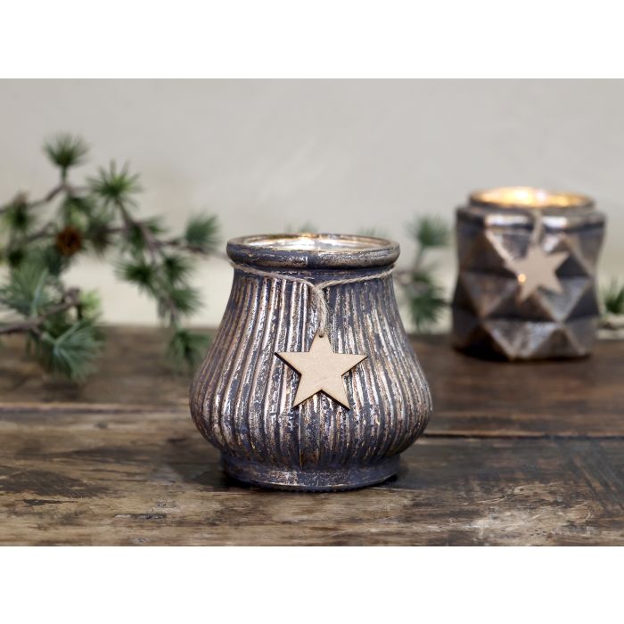 Fyrfadsstage m. stjerne