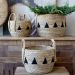 Basket w. d&eacute;cor set of 3
