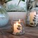Hurricane w. decor of dried leaves